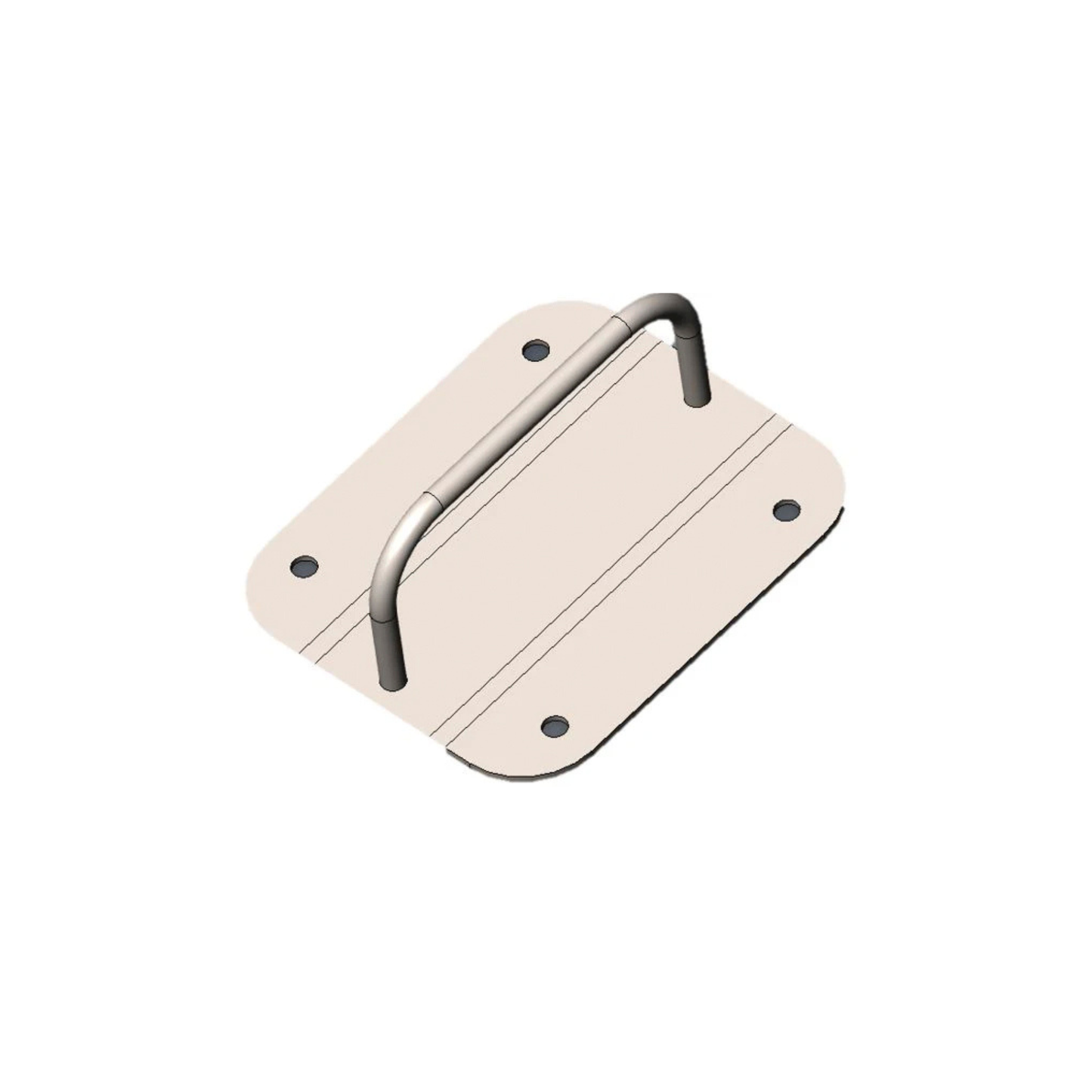 POIGNEE EN AI POUR PANNEAU AVEC PLAQUE DE FIXATION