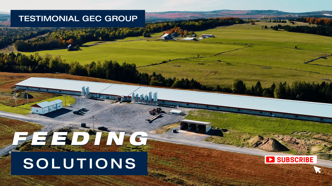 Charger la vidéo : La Maternité du Rang 6 est un élevage de truies de 3 000 têtes située au Québec, Canada. Propriété du groupe GEC, la ferme a été construite en 2020 et utilise des technologies de pointe pour aider à la gestion du troupeau. 