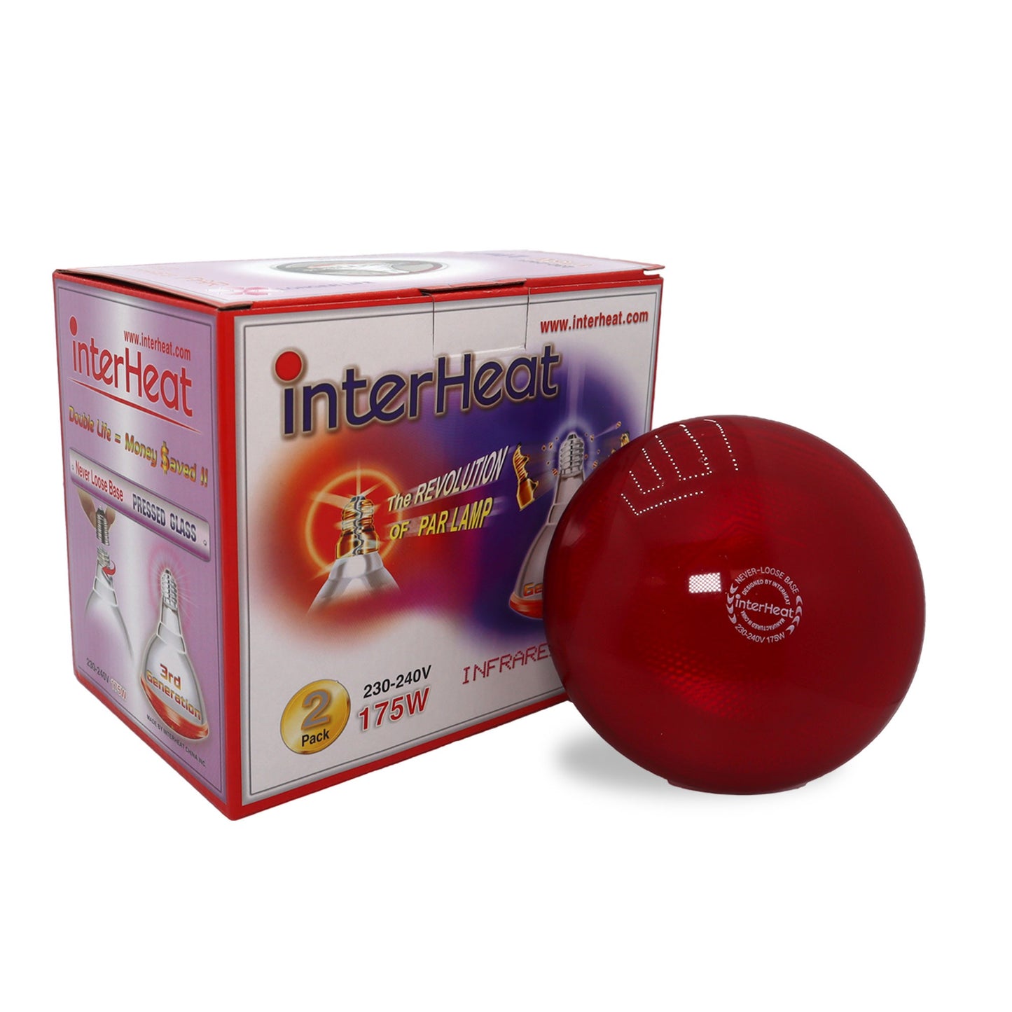 INTERHEAT - HEATING LIGHT BULB 175W