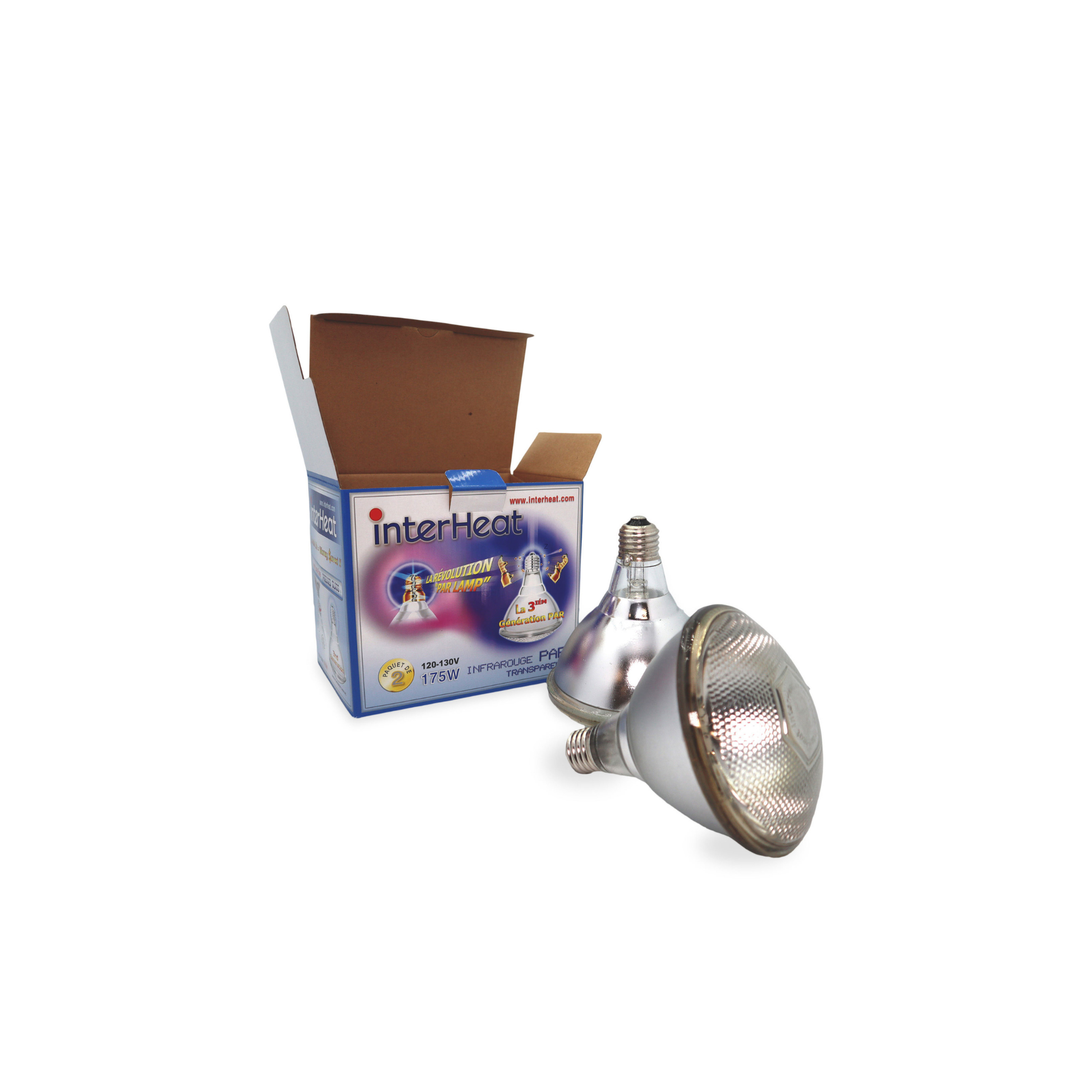 Interheat clear heated lamp 175W