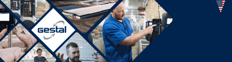 Various images of a pig farm equipped with the GESTAL 3G