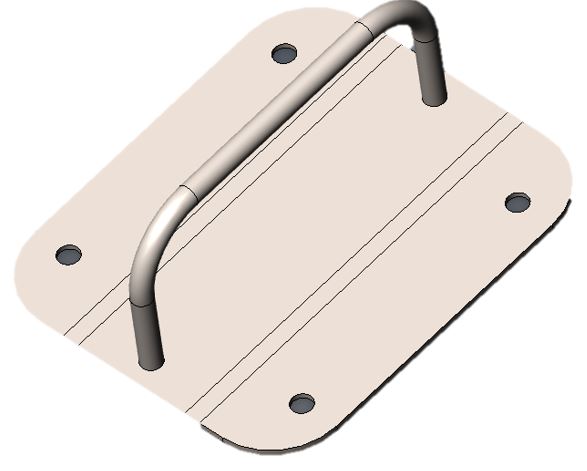 #SS HANDLE FOR WITH FIXATION PLATE
