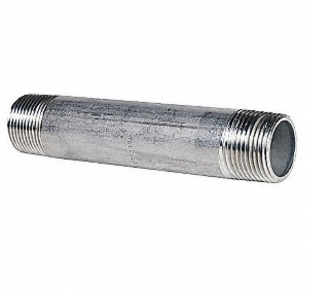 #WATER NIPPLE SCH40 1/2 NPT MALE/MALE 6 SS304