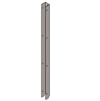 #U CHANNEL 40.125 FOR 2 PANEL, SS
