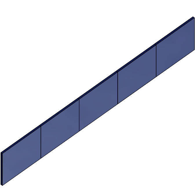 #BLUE PLASTIC PANEL CLOSED 50MM X 1M X 6.0M (PP PANEL)