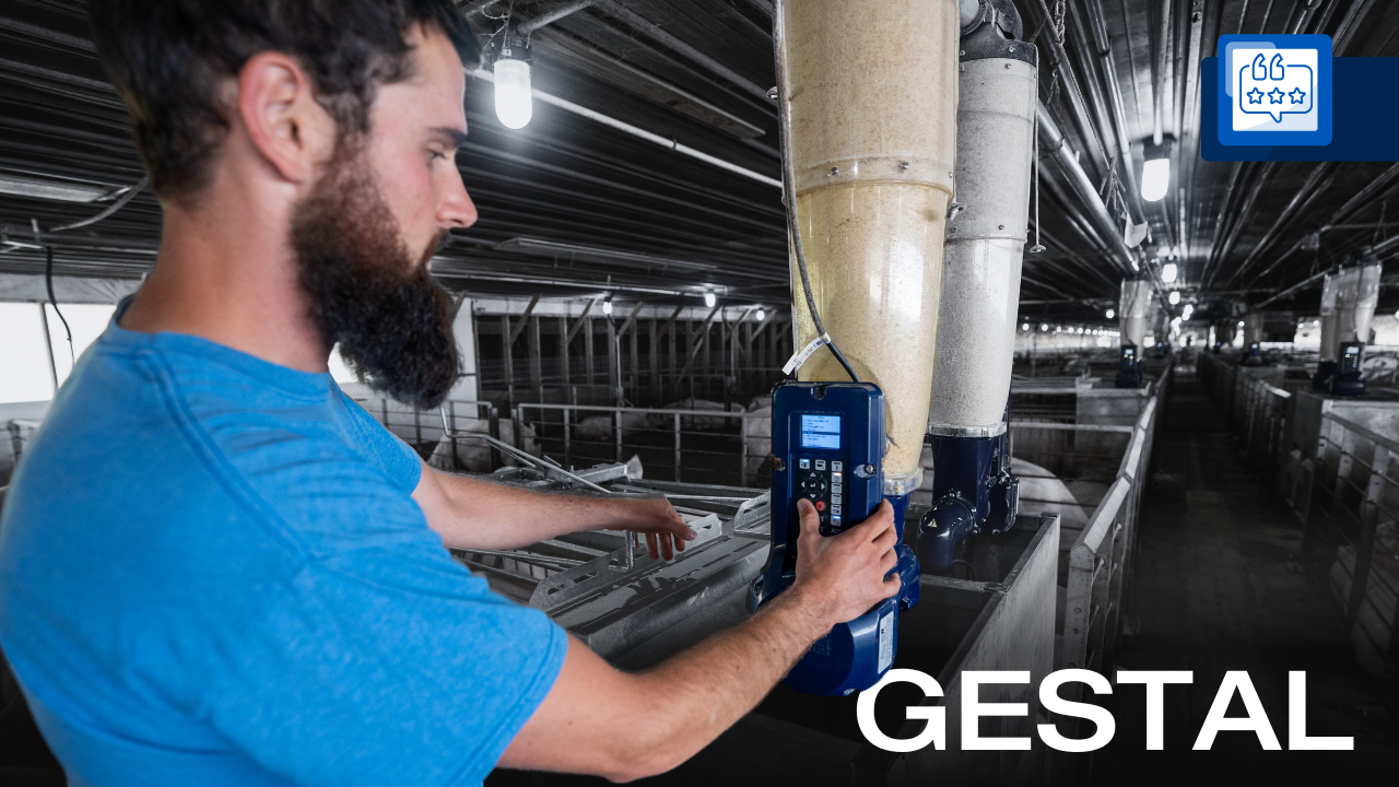 Charger la vidéo : Laurel Ridge Farms «Le système GESTAL nous permet vraiment d’identifier une truie en particulier et d’ajuster sa ration quotidienne.» La famille Augsburger partage son expérience inspirante de transition vers la gestation en groupe, conformément à la Proposition 12, et l’impact de l’adoption du système d’alimentation GESTAL 3G.